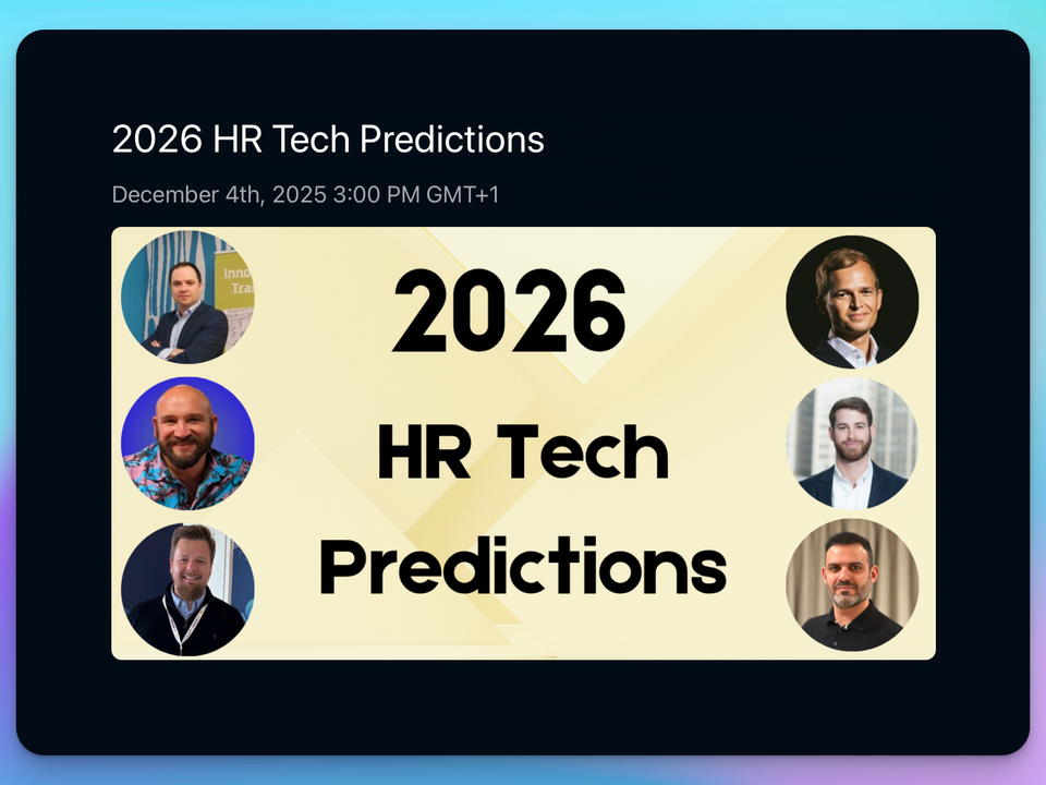Next Webinar: 2026 HR Tech Predictions